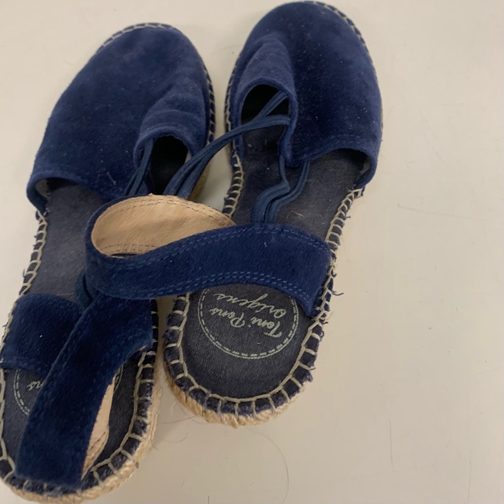 Toni pons Suede Navy Espadrille Flats
